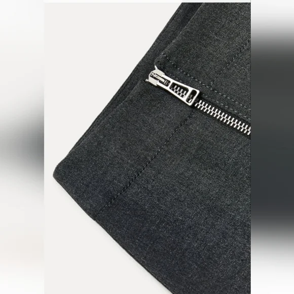 Zara ZW Collection Zippered Pencil Skirt With